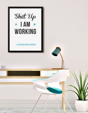 Affiche personnalisée "ShutUp"