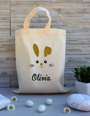 Sac de Pâques personnalisé "Tête de lapin"